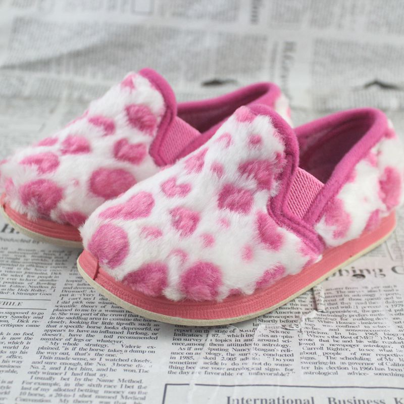 2022 Spring and autumn section Women's baby shoes Soft bottom non-slip children Learn walking shoes Children's cotton shoes warm indoor outdoor can be worn