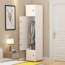 Simple wardrobe sturdy and durable domestic cloth cabinet plus coarse reinforcement full steel frame folding rental room with combined closet