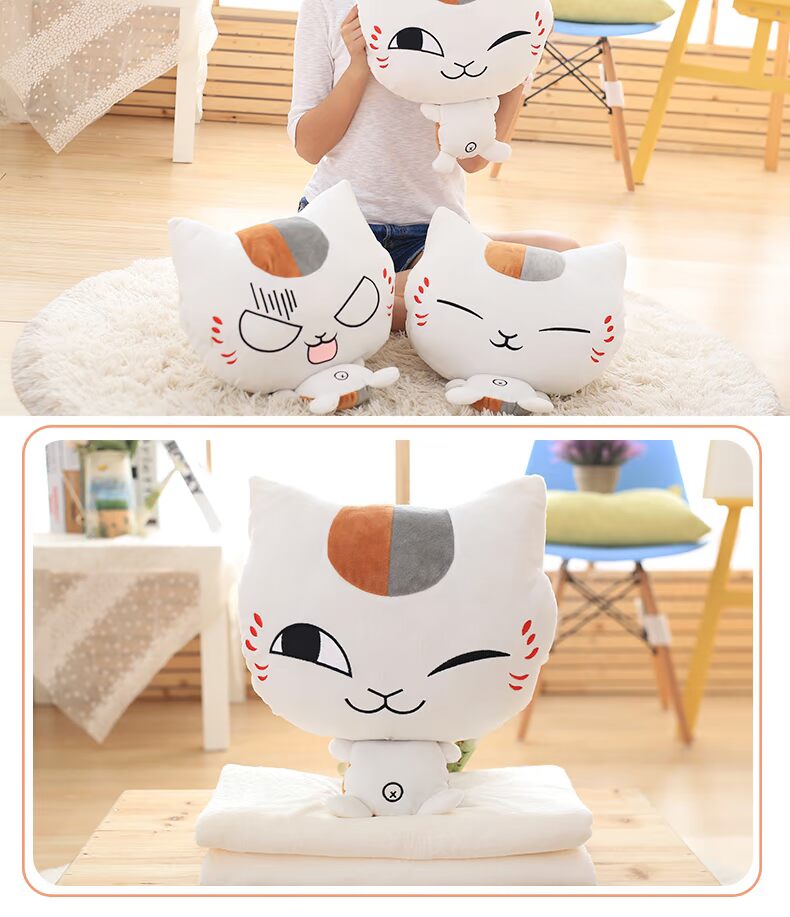 Natsume tài khoản bạn mèo giáo viên gối đệm phim hoạt hình sang trọng khăn tay anime xung quanh gối mẹ miệng ba ba hình dán elsa