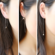 Gingko Leaves Ear Line S925 Pure Silver Long earrings Earrings With the Earrings Temperament Brief Pendant Earrings Ornaments Woman