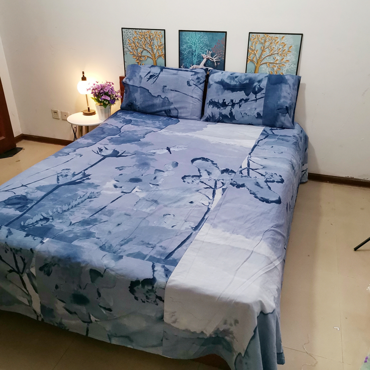 Mùa hè đơn giản 1.8 giường tre và tấm vải lanh khâu 2.0m khăn trải giường bằng sợi tre chống mite bộ kháng khuẩn - Khăn trải giường ga giuong dep