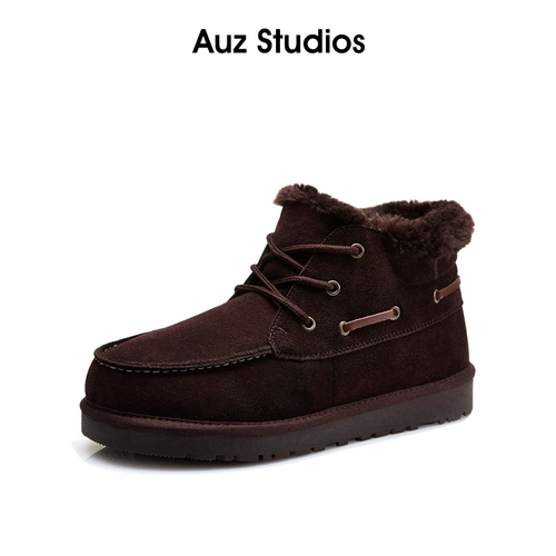 Удерживающие тепло низкие модные демисезонные утепленные короткие сапоги, обувь, нескользящие ботинки, из натуральной кожи
