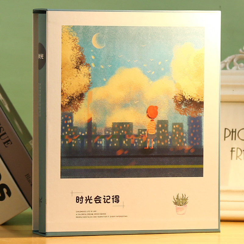 6-inch 200-piece large-capacity photo album this plastic commemorative album interstitial small fresh boxed family photo album 5-inch 7-inch