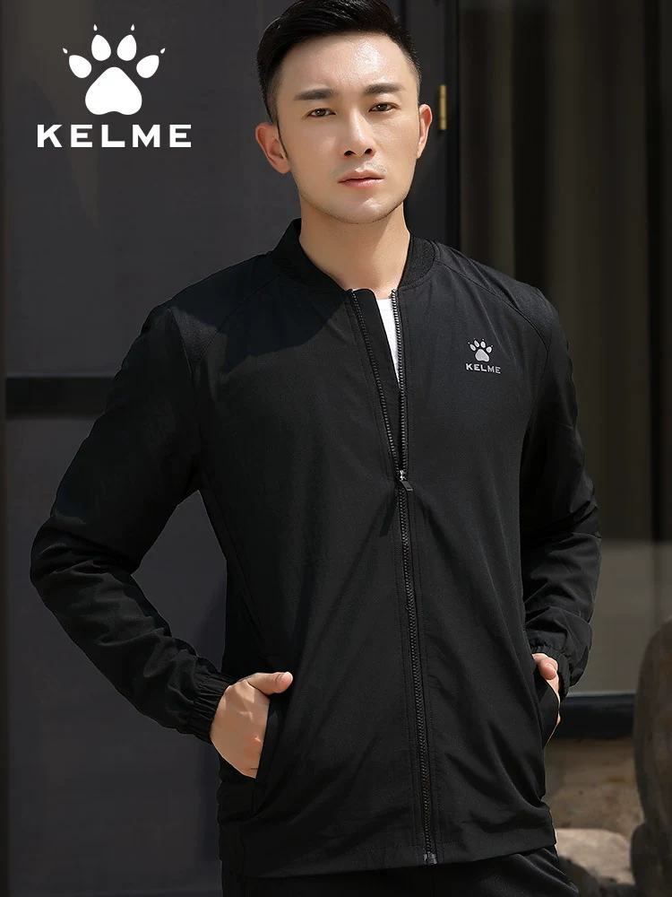 KELME Kelme mùa thu áo khoác thể thao nam trang phục thể thao giản dị thoáng khí áo khoác thể thao mới áo khoác nam - Áo khoác thể thao / áo khoác