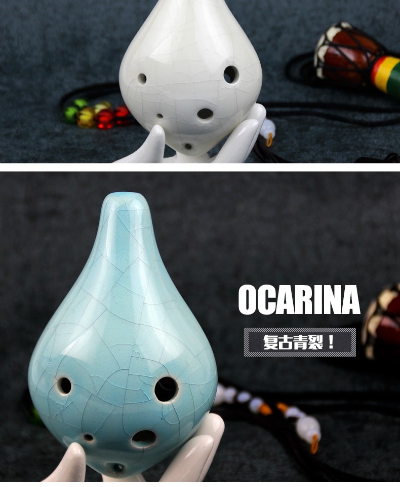 Từng bước 6 lỗ giữa giai điệu C-giai điệu 6 lỗ AC dạy nhạc cụ Ocarina miệng dài - Nhạc cụ dân tộc sáo điện tử