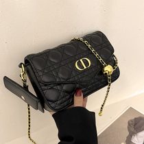 Premium texture bag bag women 2022 new fashion diamond grid chain bag leather foreign air one-shoulder cross-body small square bag