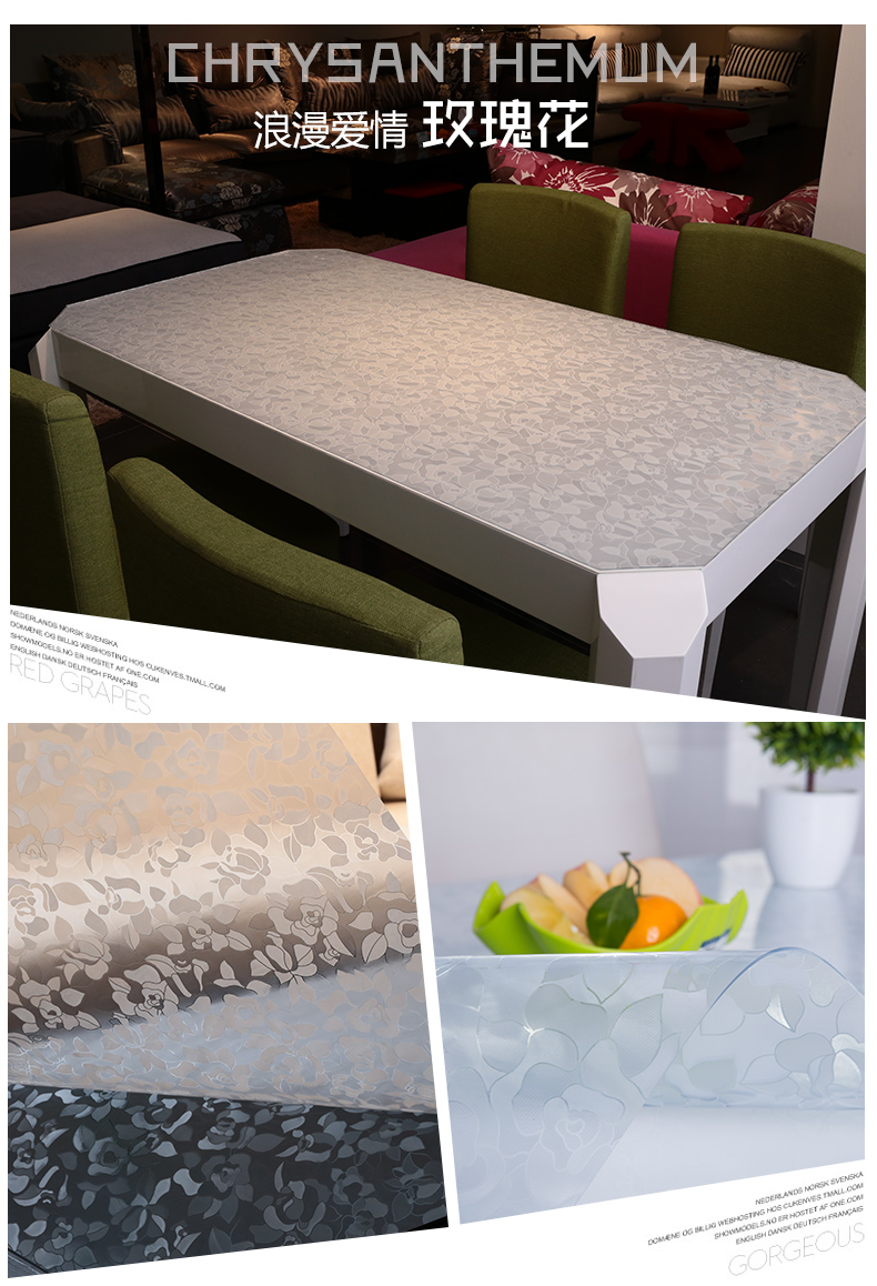 Pure White Đen đục tấm thạch anh ly vải mềm không co lại biến dạng của bảng chiếu bảng mat - Khăn trải bàn trải bàn