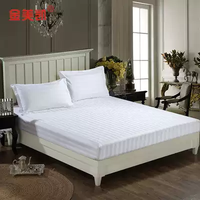 Star hotel bed cover Single-piece bed cover bed cover solid color 1 5-bed cotton non-slip mat Simmons hotel protective cover