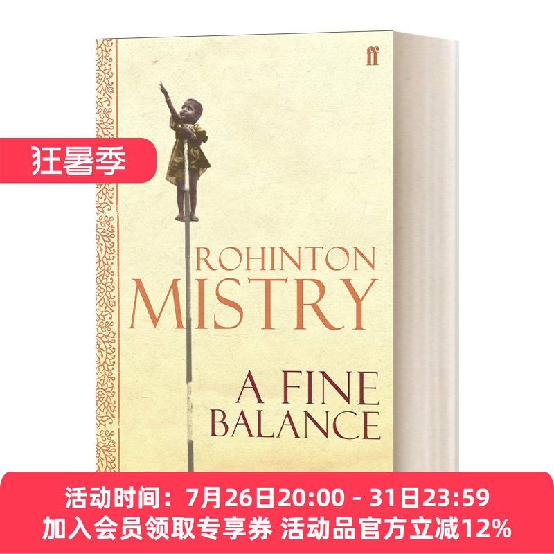 Original English Novel a Fine Balance by Rohinton Mistry, Shortlisted for the Giller Prize and the Booker Prize, English Edition, Imported Original English Book