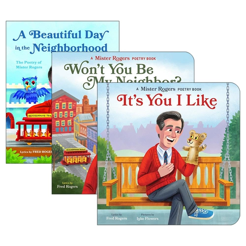 Оригинальный английский мистер Роджерс поэзия книги 3 тома серии поэзии г -на Роджерса серии поэзии детского эмоционального выражения Просвещение когнитивная картинка