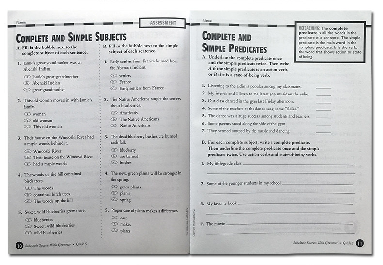 美國小學五年級英語語法練習冊學樂英語教材英文原版scholastic Success With Grammar 5 露天市集 全台最大的網路購物市集