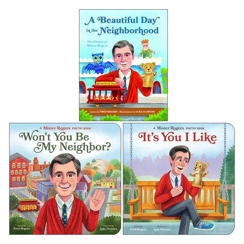 Оригинальный английский мистер Роджерс поэзия книги 3 тома серии поэзии г -на Роджерса серии поэзии детского эмоционального выражения Просвещение когнитивная картинка