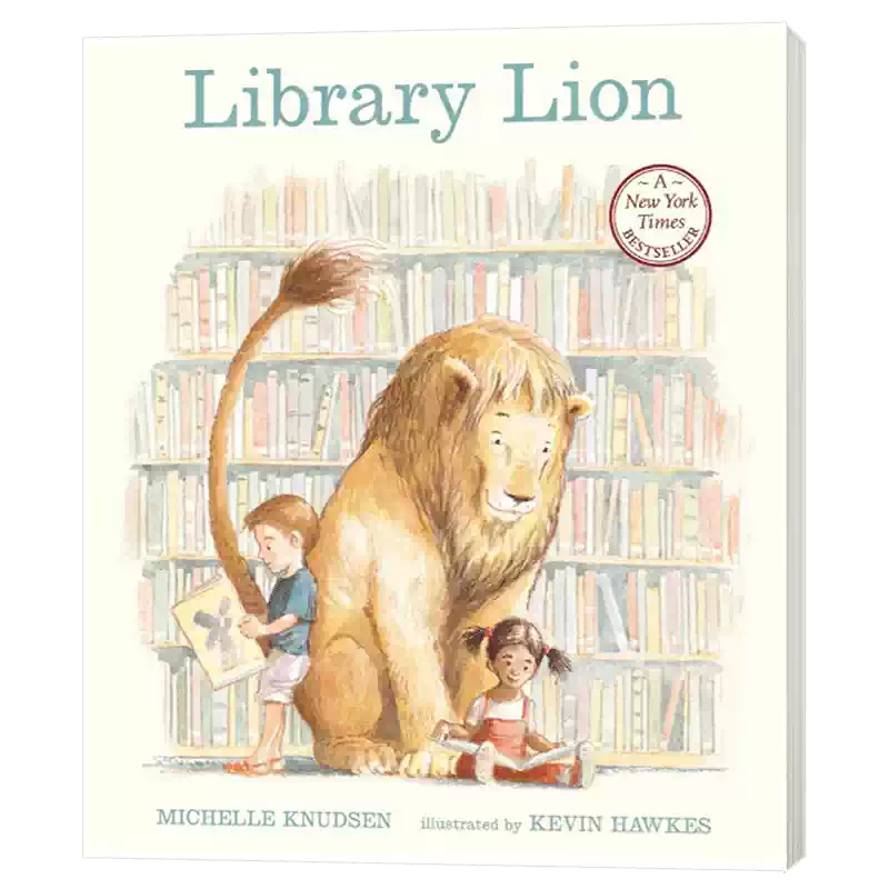 图书馆的狮子英文原版绘本Library Lion 儿童英语启蒙图画故事书英文版