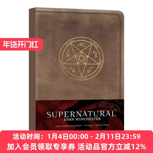 Оригинальный английский блокнот Supernatural Evil Force John Winchester с кожаной подкладкой, английская версия, импортированная оригинальная английская книга