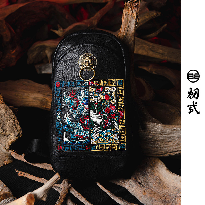 Yuan Tianhao Li bag male Chinese Feng Original Zhongzhu Hao Personal Embroidery Commuter Street Brock Female