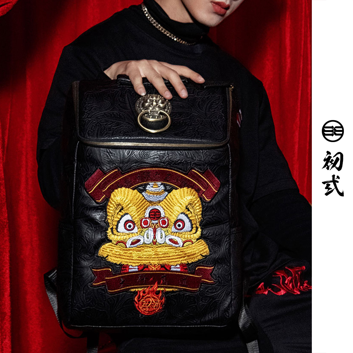 Early spring tide brand Chinese style popular retro fashion trend men's and women's computer shoulder bag school bag 41322