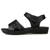 Летние туфли для матери, нескользящие комфортные пляжные сандалии для кожаной обуви, мягкая подошва, для среднего возраста