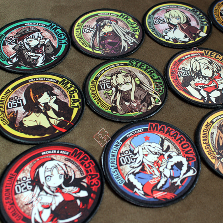 Teenage Girl Frontline Gaming Arm Chapter HK416 Printed UMP45 Magic sticker Chapter Shoulder Bag sticker Chapter Two Yuan Badge Chest Sticker