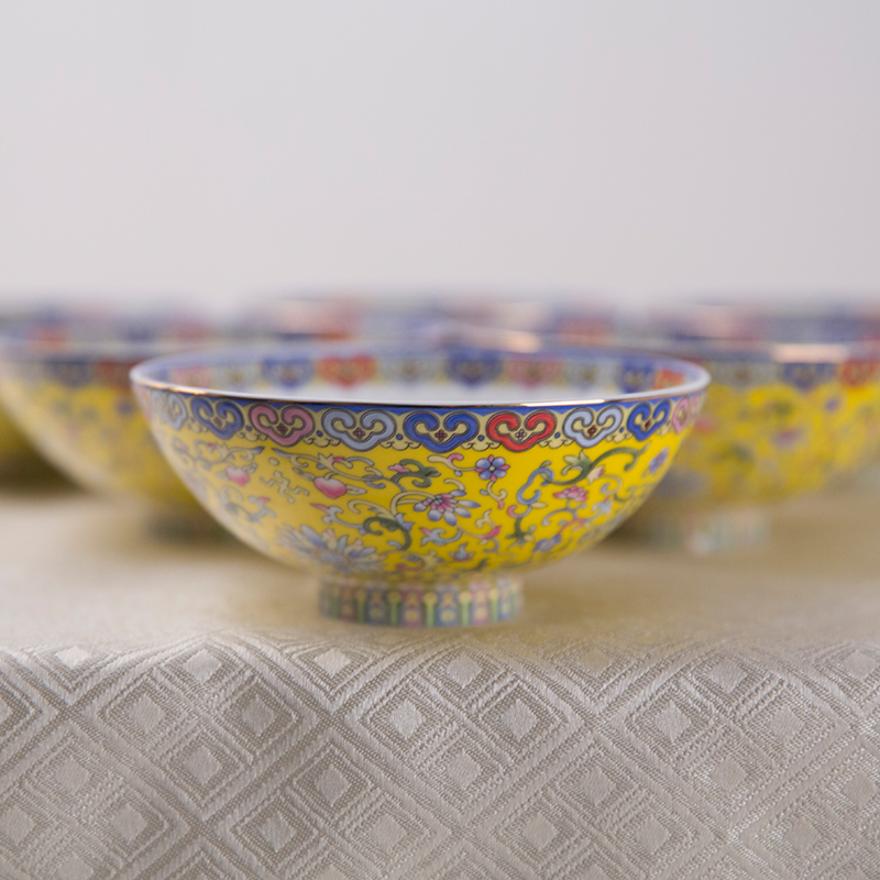 Gaochun ceramics Wan Fubao the qing yuquan 】 【 39 head tableware suit APEC with exquisite craft