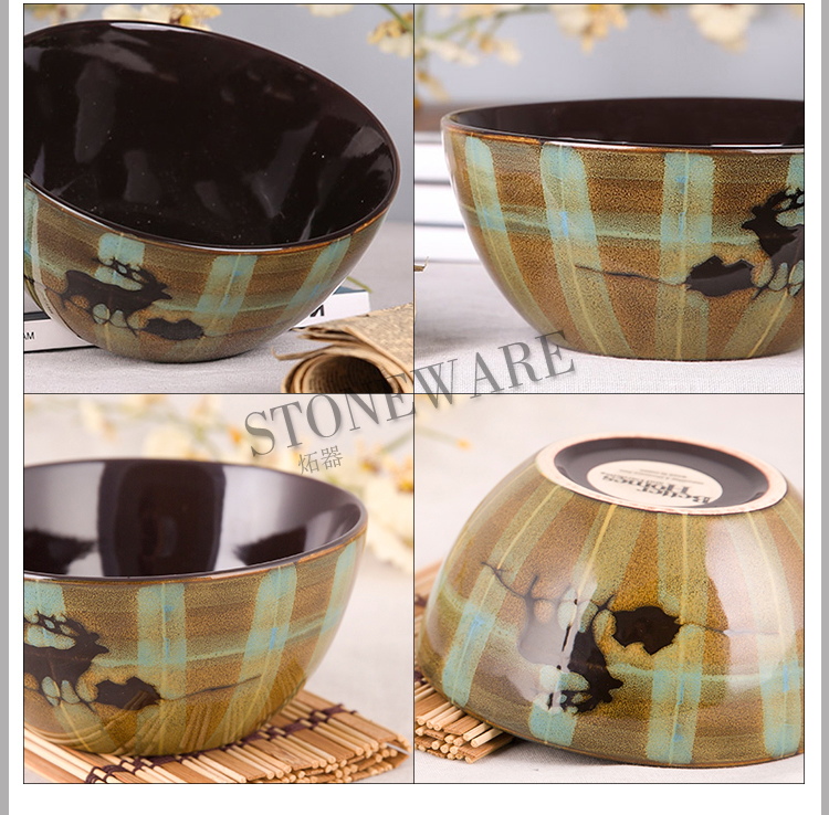 California yuquan 】 【 amorous feelings of stoneware western - style ceramic creative move 6 inch/a bowl soup bowl rainbow such use