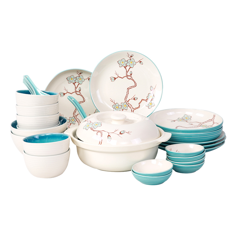Yuquan 】 【 find creative dishes may suit Korean tableware ceramic dishes under the glaze color of Chinese style household head