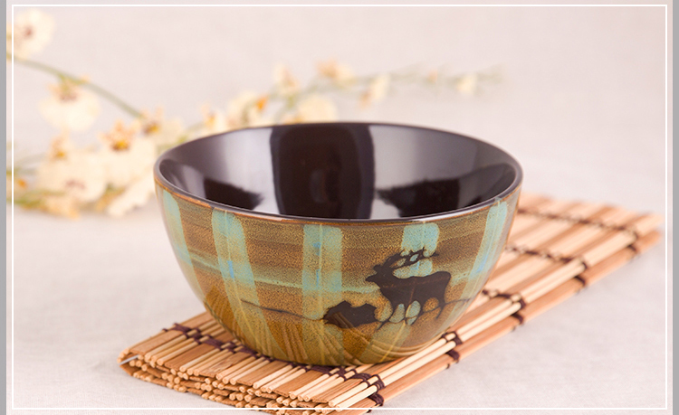 California yuquan 】 【 amorous feelings of stoneware western - style ceramic creative move 6 inch/a bowl soup bowl rainbow such use