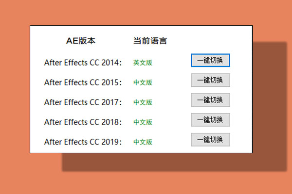 ae中英文一键切换工具——解决AE模板“表达式错误”的最佳方案