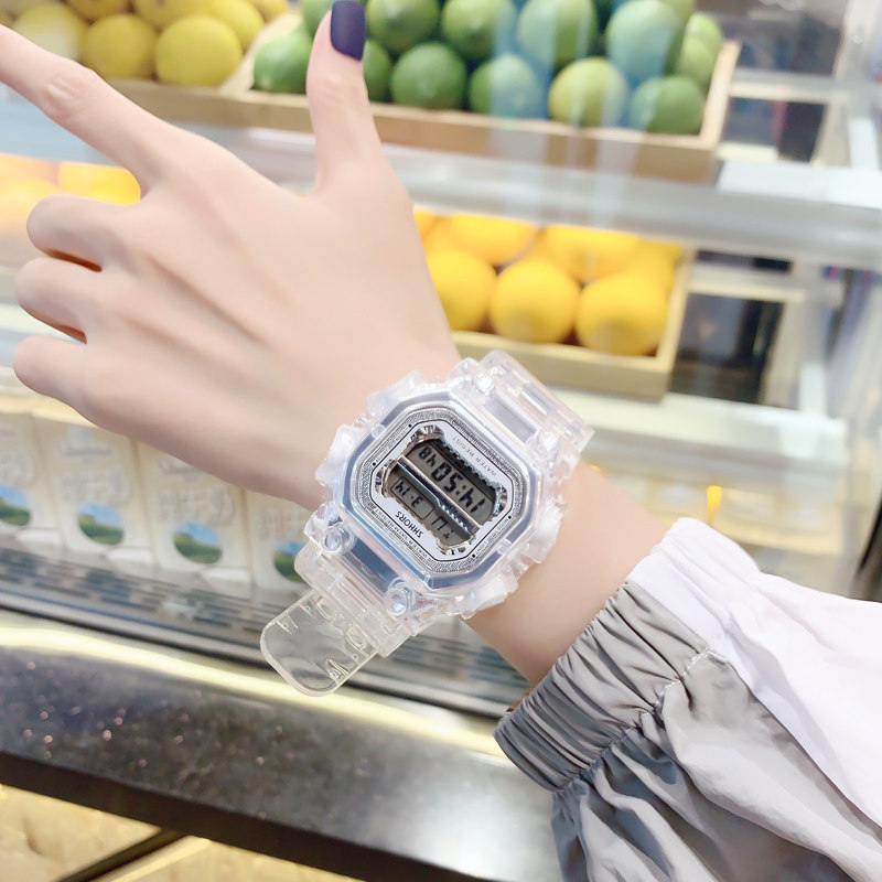 Robin Little Tetris Electronic Watches Women Ins Wind Students Square Men Trend College Wind Sens Minimalist temperament