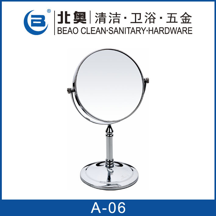 304 stainless steel upscale round beauty mirror desktop make-up mirror recessed double face make-up mirror bar