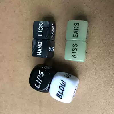 Cross-border engraving English fun dice Foreplay dice Couple color gift small gift dice