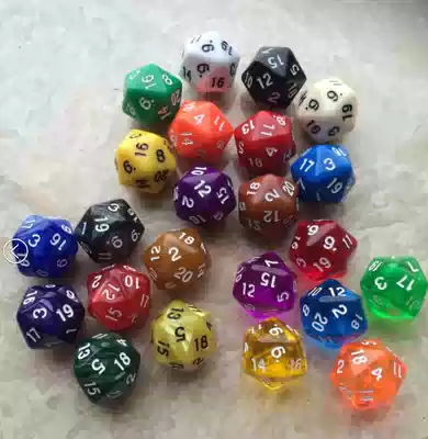 20-sided dice, twenty-sided multi-sided digital dice and dungeon indicator life count running group