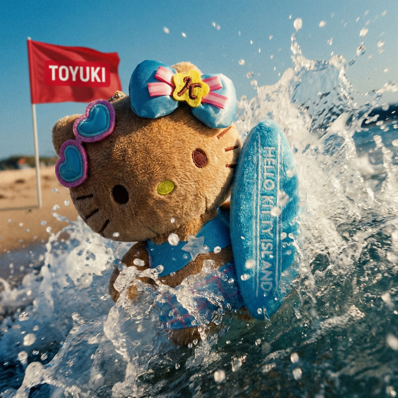 Toyuki American Hawaii Surfing Kt Plush Doll Pendant 520 Confession Gift for Girls Beach Friends