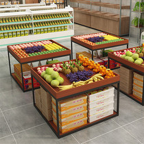 Fruit shop shelf display rack Zhongdao promotion table supermarket boutique shelf convenience store display cabinet display rack double layer