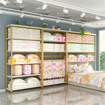 Home textile store shelf display rack four-piece display cabinet quilt core pillow fabric display cabinet bedding container customization