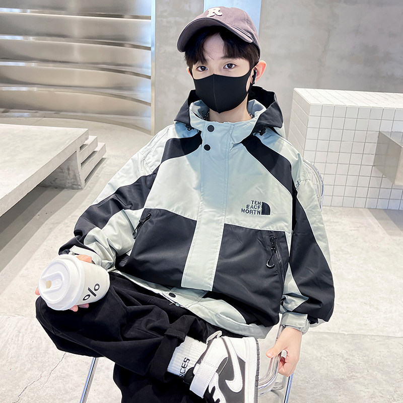 Children 2023 Chunqiu New boy's new boy CUHK Three-in-one Detachable Assault Machine Clothes Autumn Dress Jacket Autumn Winter Lian Hat-Taobao
