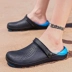 Dép nam mùa hè mới dép nam lỗ giày nam bên ngoài mang dép giải trí baotou dép đi biển - Sandal giày sandal nam Sandal
