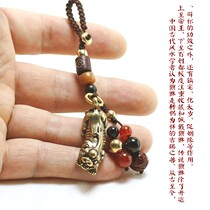 Brass brave keychain car key pendant men and women personality creative pure copper jewelry pendant key chain
