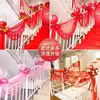 Wedding stair decoration supplies Decoration Party Wedding women's home Gauze curtain balloon handrail Wedding room happy word pull flower