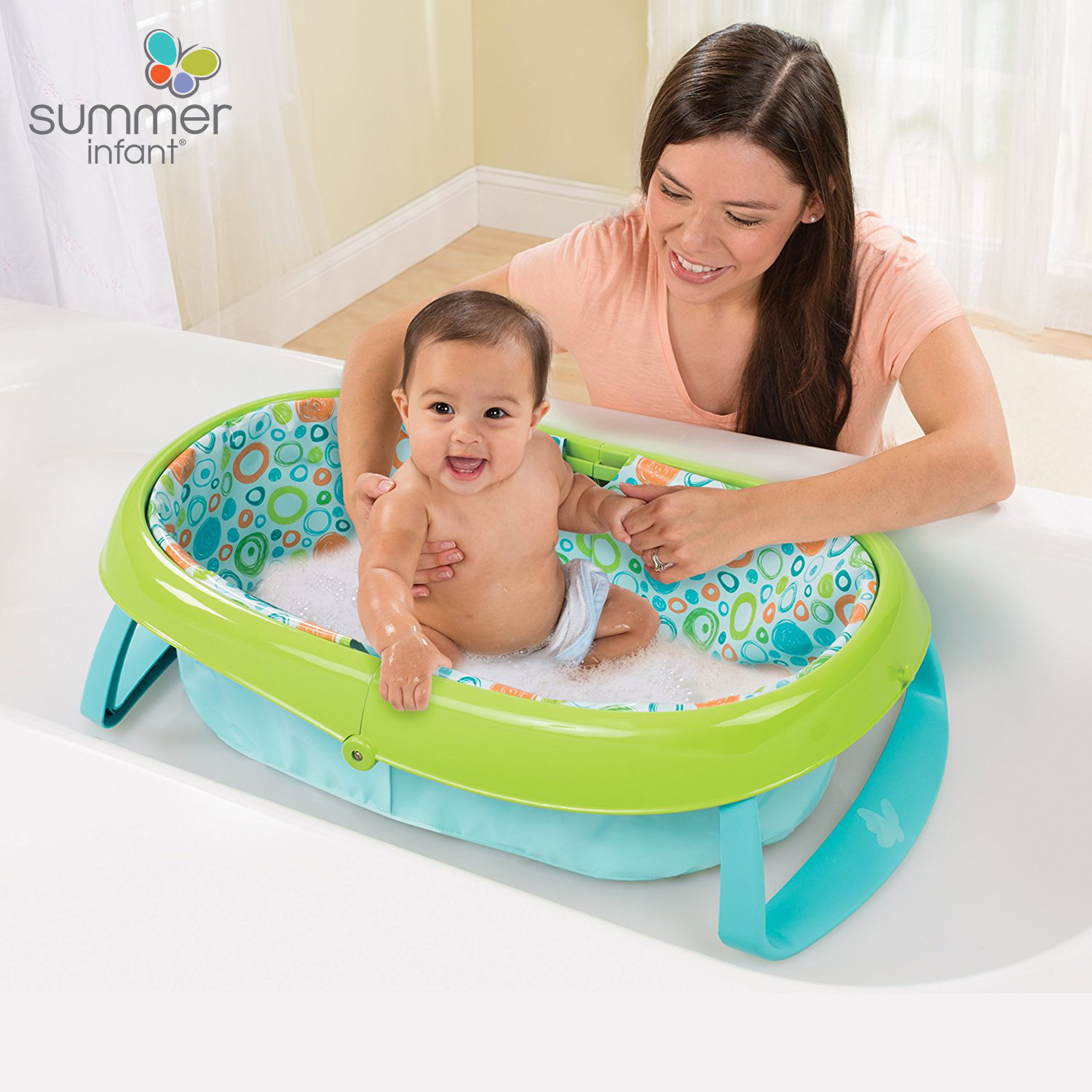 Summerinfant portable pleasable lap bidet travel girl newborn bath tub baby shower bath