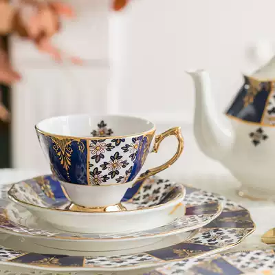 European coffee cup and saucer bone china coffee set small luxury retro English afternoon tea set gift