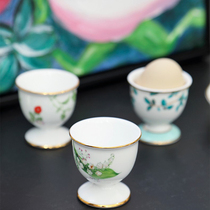 Egg cup breakfast European bone china egg tray ceramic egg rack creative egg cup practical egg seat table utensils
