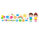 Welcome Children Wall Sticker Kindergarten Environmental Innovation Theme Wall Finished Children's Early Education Care Class Corridor Hall Layout