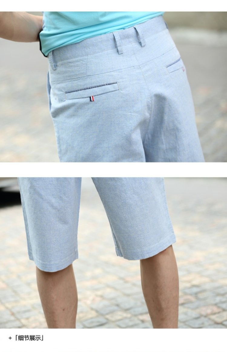 Quần short nam Năm quần thun có kích thước lớn mùa hè mỏng Phần vải cotton châu Á giản dị thả lỏng quần bó sát quần đùi