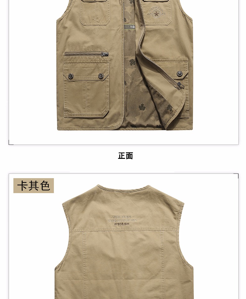 Jeep Shield vest nam ngoài trời nhiều túi cotton vest mùa xuân và mùa hè vest mỏng phần chụp ảnh trung niên câu cá - Dệt kim Vest áo len khoác mỏng