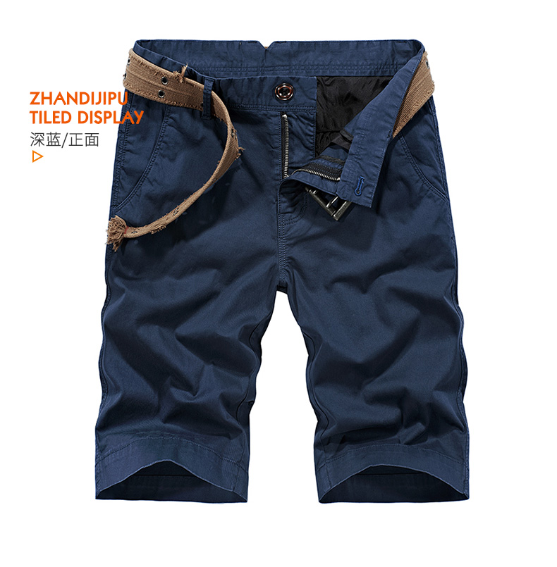 Dụng cụ quần short nam rộng nhiều túi cỡ lớn thanh niên giản dị 5 điểm quần mùa hè cotton mỏng phần năm quần quần jean nam đẹp