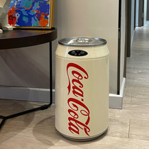 Coca-Cola pop can intelligent sensing garbage can large capacity automatic home living room bedroom kitchen containing barrel