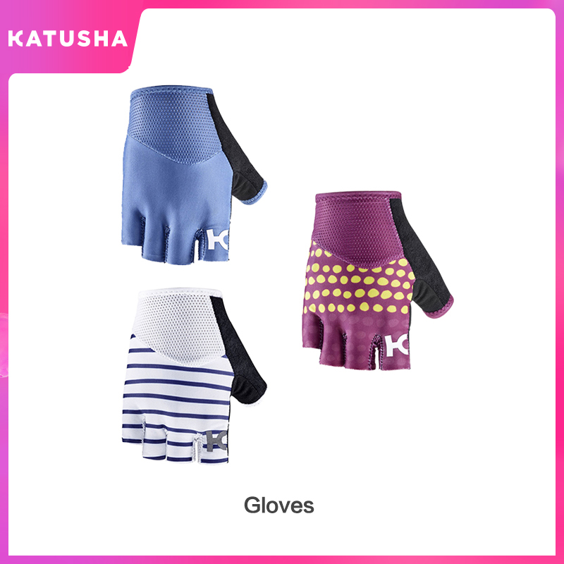 KATUSHA LADY LADY SPRING SUMMER RIDING GLOVES HALF FINGER RIDING GLOVES