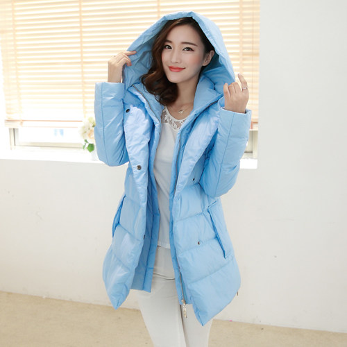 Y N CHUJIAN 衣诺·初见 女式中长款连帽羽绒服 天猫优惠券折后￥199包邮（￥349-150） 2色可选