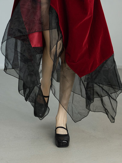 Original Taro Purple Horse Leather Pig Nose Fashion Ballet Shoes for Women, Mid-Heel Single Shoes to Match Skirts, High-Heeled Mary Janes