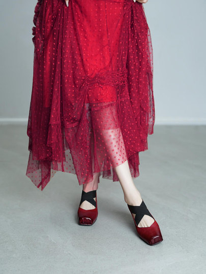 Original Bridal Wedding Shoes! soft sole Horse Leather Pig-Nose Thick-Heeled Ballet Shoes for Women, Mary Jane Mid-High Heel Single Shoes